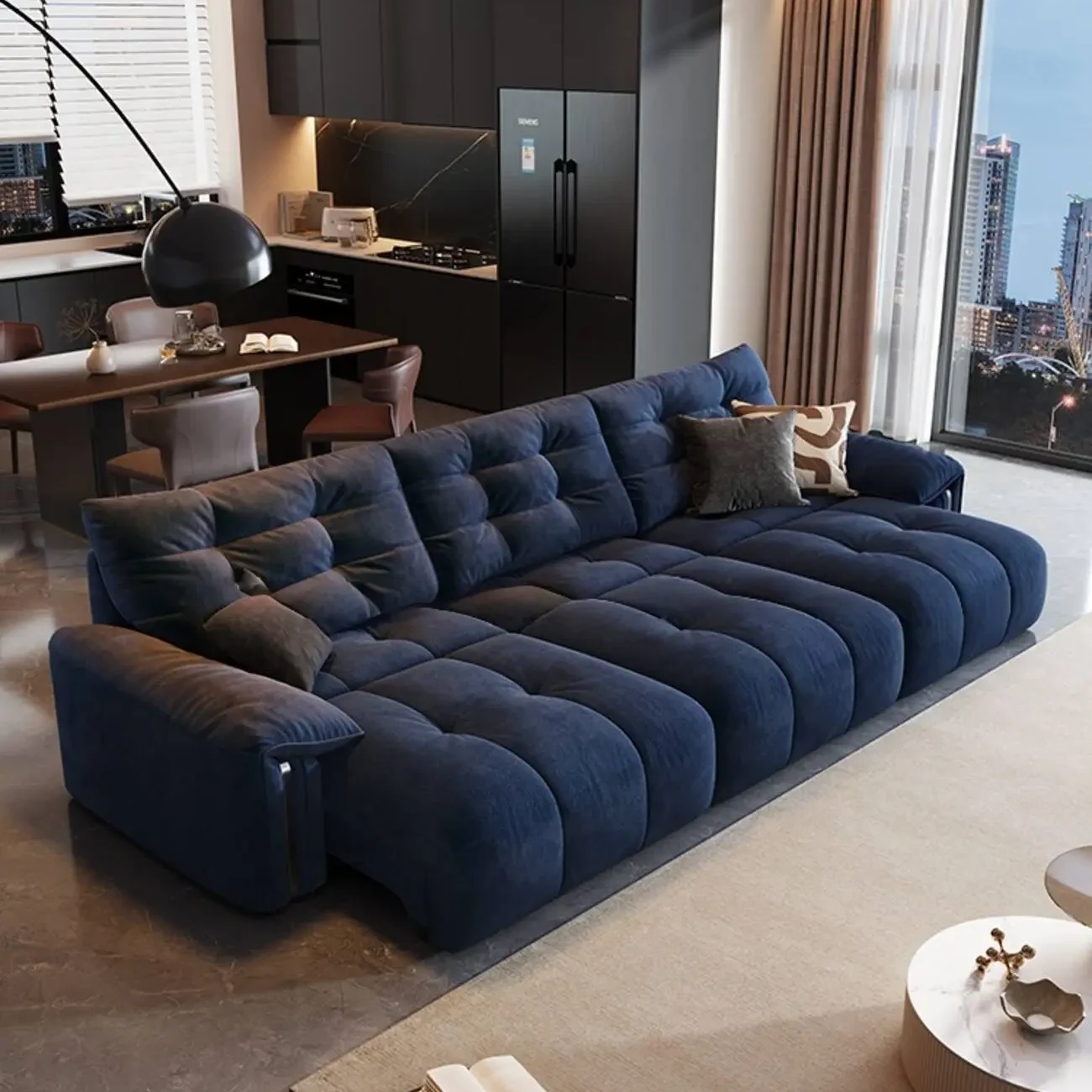 主图-02 Globe Furnishings - Cream folding and telescoping functional sofa