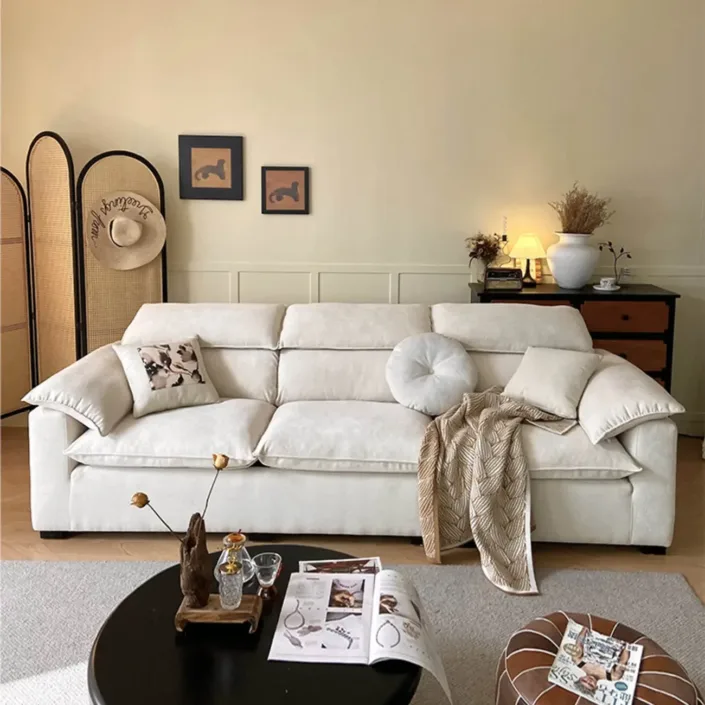 Removable and Washable Linen Fabric Sofa