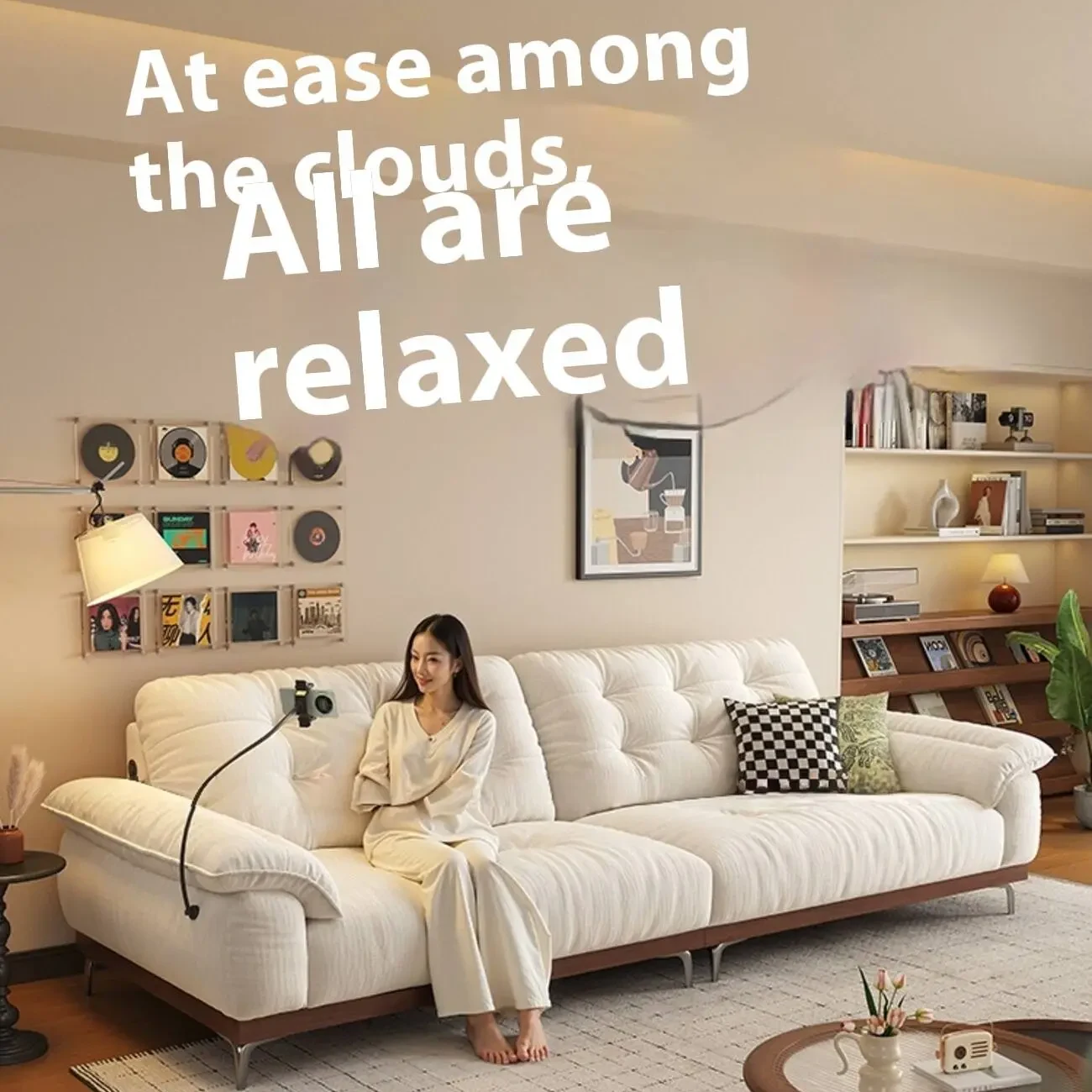 主图-02 Globe Furnishings - Rechargeable Multifunctional Chenille Sofa