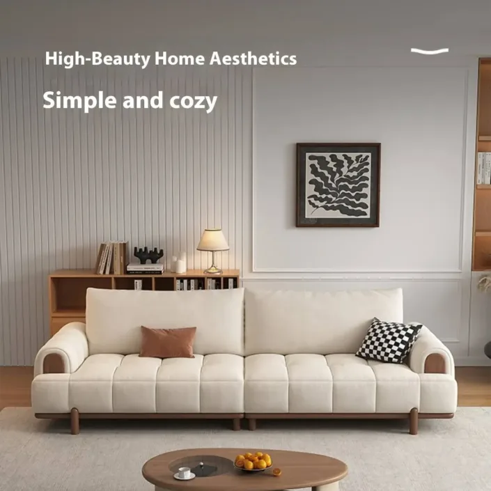 Globe Furnishings - Retro Modern Minimalist Straight-Line Sofa Globe Furnishings - Retro Modern Minimalist Straight-Line Sofa