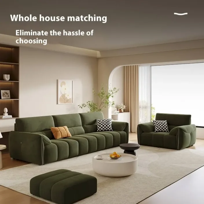 Globe Furnishings - New Linear Luxury Milk Fabric Sofa Globe Furnishings - New Linear Luxury Milk Fabric Sofa