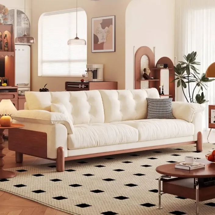 Nordic Solid Wood Snow Neil Sofa