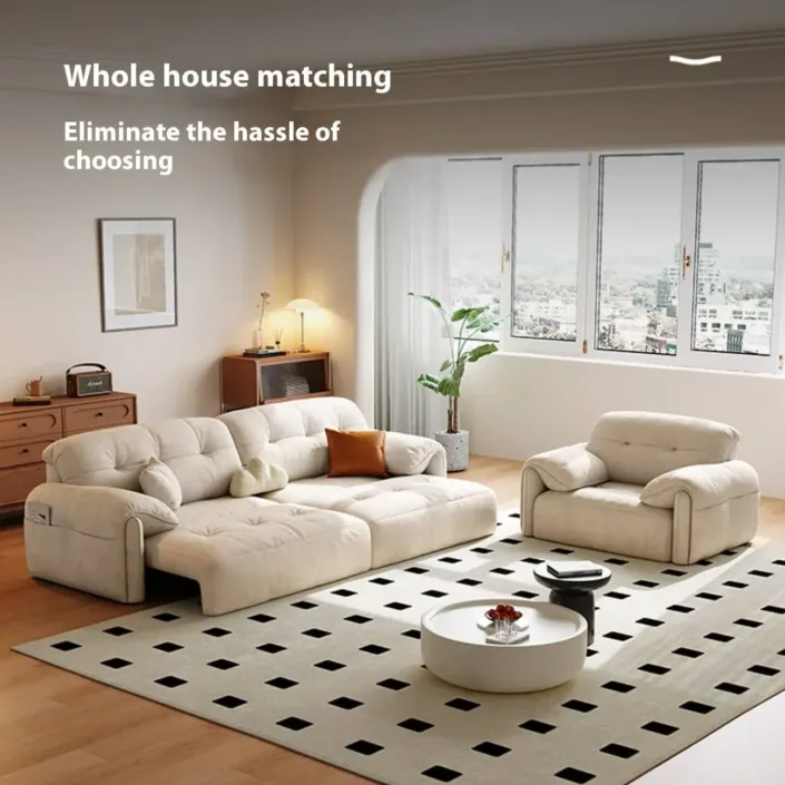 Globe Furnishings - Modern Minimalist Extendable Electric Sofa Globe Furnishings - Modern Minimalist Extendable Electric Sofa