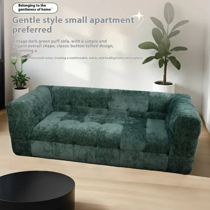 Globe Furnishings - Marshmallow Compressed Straight Row Fabric Sofa Globe Furnishings - Marshmallow Compressed Straight Row Fabric Sofa