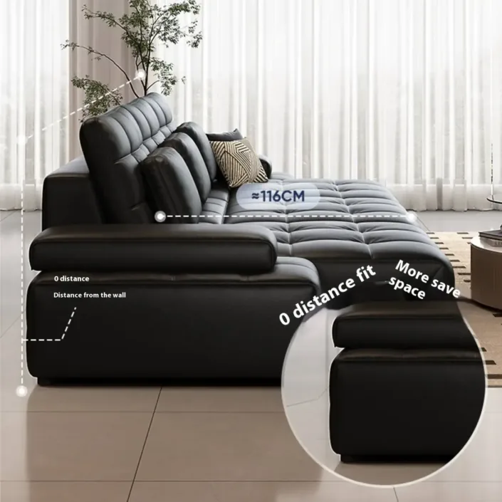 Globe Furnishings - Laurence Electric Multifunctional Leather Sofa