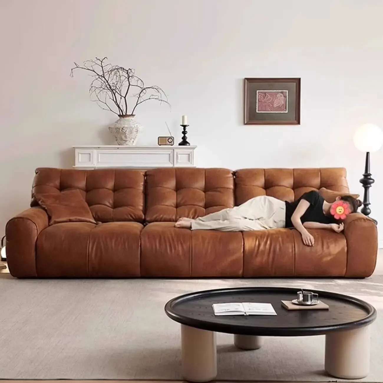 主图-02 Globe Furnishings - Italian-style adjustable function leather sofa