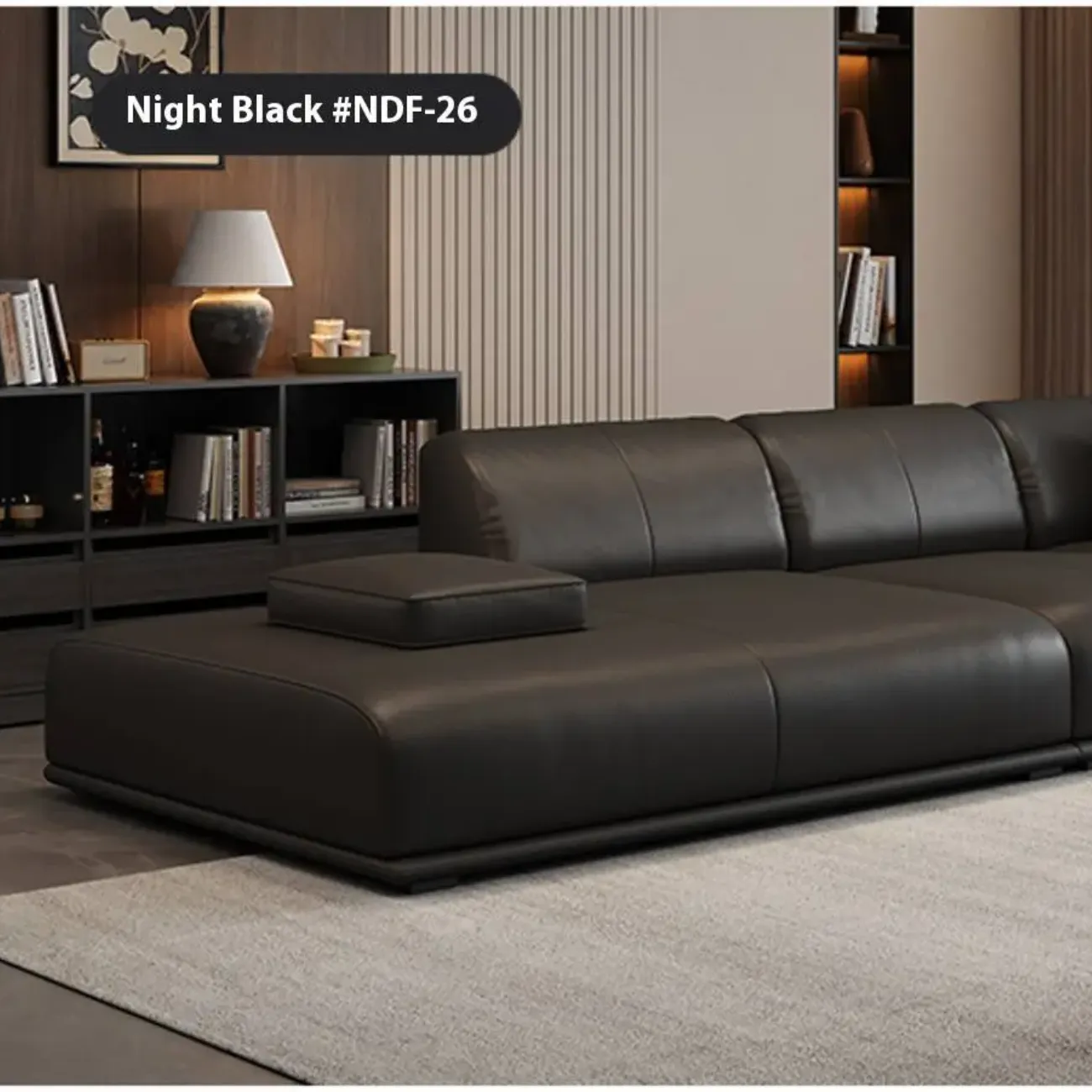 主图-02 Globe Furnishings - Module cream-colored top-grain leather sofa