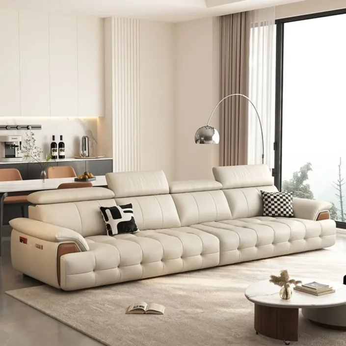 Globe Furnishings - New Italian Solid Wood Frame Leather Sofa Globe Furnishings - New Italian Solid Wood Frame Leather Sofa