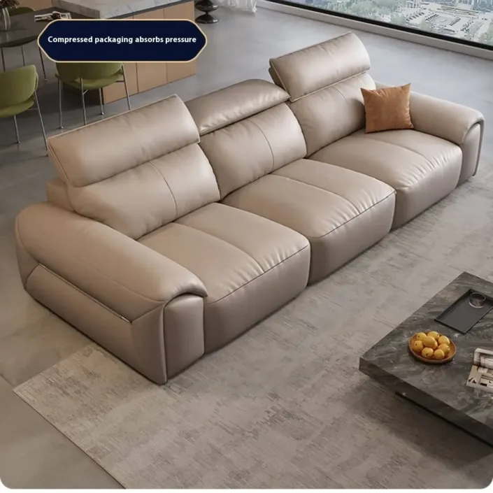 Globe Furnishings - Italian Luxury Top-Grain Leather Sofa Globe Furnishings - Italian Luxury Top-Grain Leather Sofa