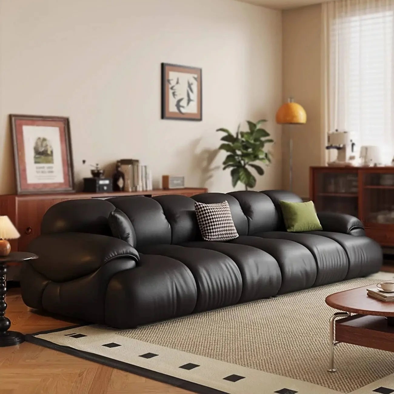 主图-02 Globe Furnishings - New Luxury Cloud-Style Leather Sofa