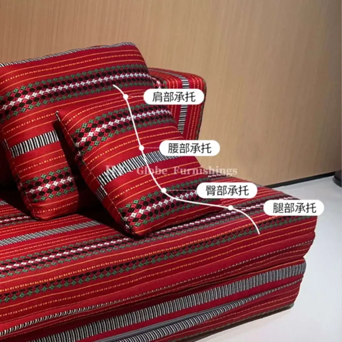 Globe Furnishings - Ethnic style jacquard fabric compressed sofa Globe Furnishings - Ethnic style jacquard fabric compressed sofa