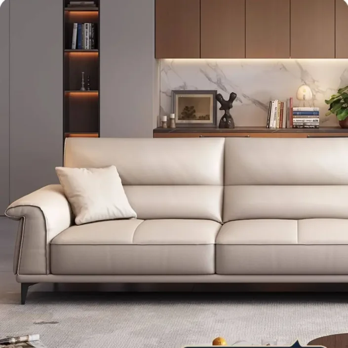 Globe Furnishings - Luxury Minimalist Comfortable Leather Sofa Globe Furnishings - Luxury Minimalist Comfortable Leather Sofa