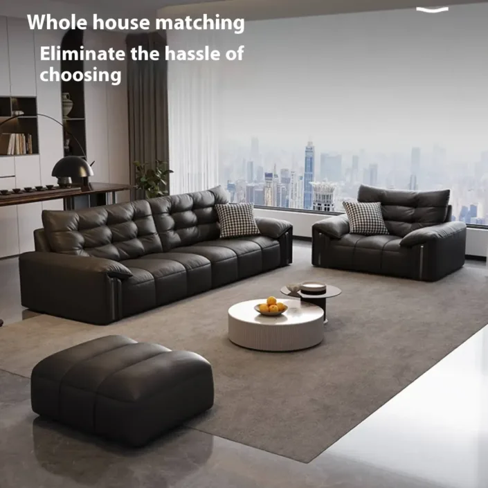 Globe Furnishings - Italian Modern Luxury Leather Sofa Globe Furnishings - Italian Modern Luxury Leather Sofa