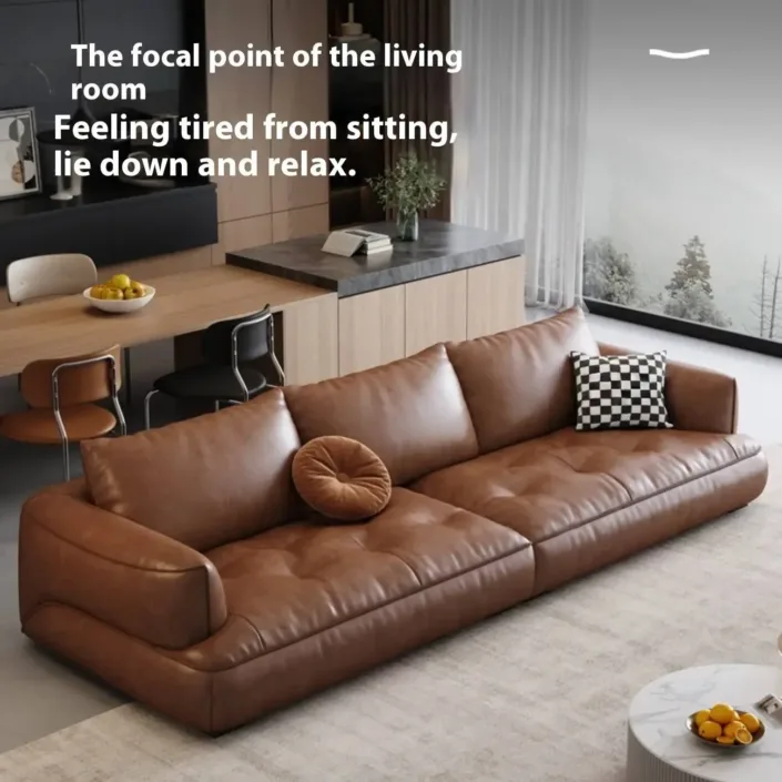 Globe Furnishings - Italian Creative Shaped Leather Chaise Lounge Sofa Globe Furnishings - Italian Creative Shaped Leather Chaise Lounge Sofa