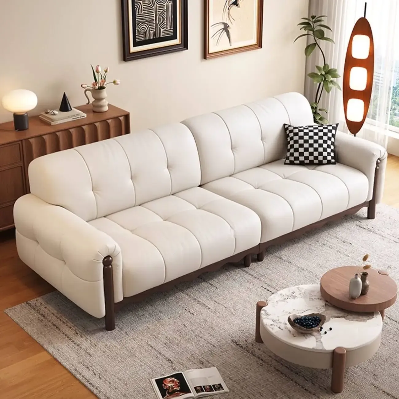 主图-02 Globe Furnishings - Vintage-inspired top-grain leather sofa