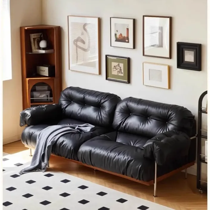 Globe Furnishings - Cloud-shaped Ear-shaped Leather Sofa