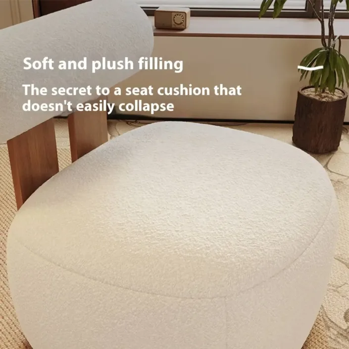 Globe Furnishings - Cream-Colored Shearling Single Armchair Globe Furnishings - Cream-Colored Shearling Single Armchair