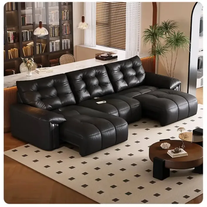 Globe Furnishings - Electric Reclining Top-Grain Leather Sofa Globe Furnishings - Electric Reclining Top-Grain Leather Sofa