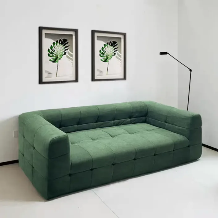 Marshmallow Compressed Straight Row Fabric Sofa