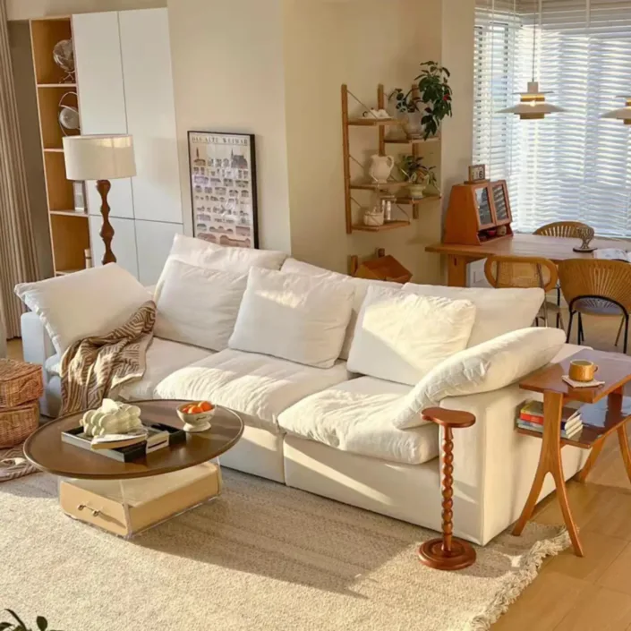 Globe Furnishings - Cloud French Cream-Style Compression Sofa