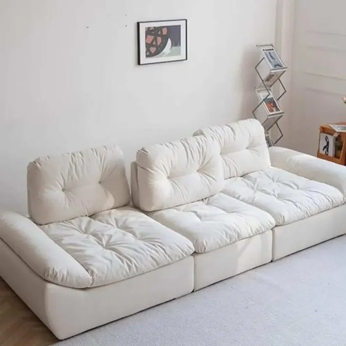 Globe Furnishings - Extendable Cloud-Patterned Cat-Scratch-Resistant Fabric Sofa Globe Furnishings - Extendable Cloud-Patterned Cat-Scratch-Resistant Fabric Sofa