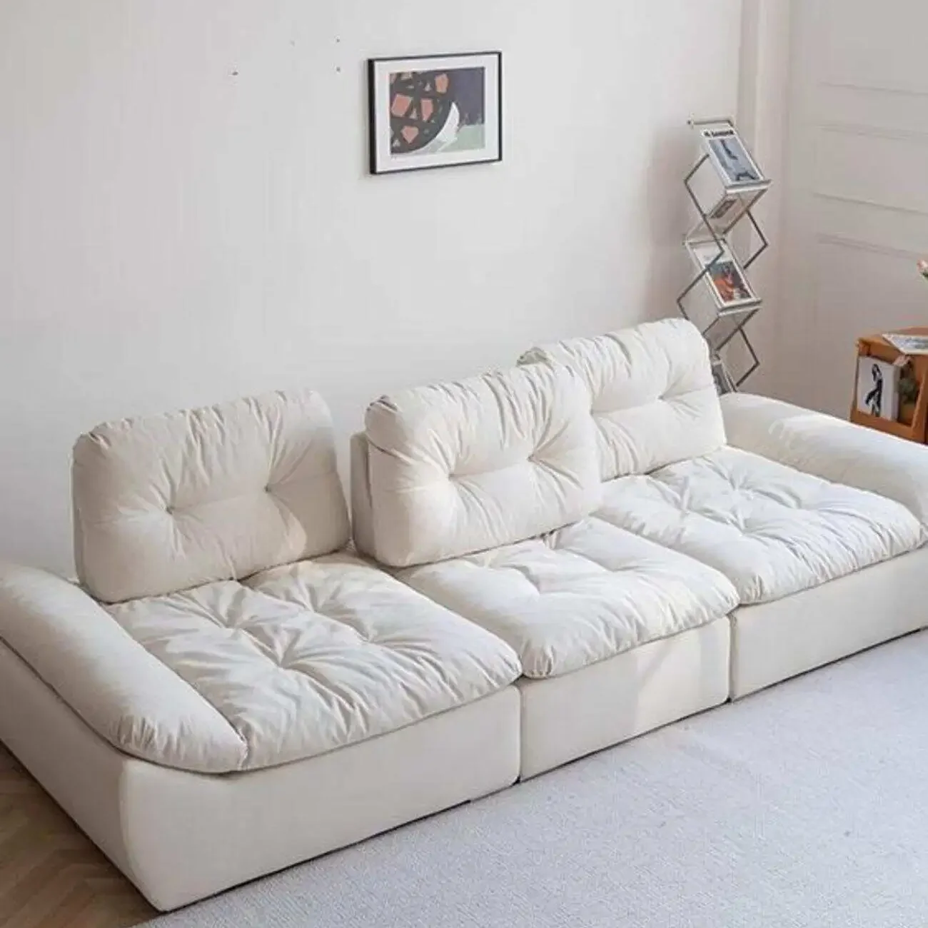 主图-03 Globe Furnishings - Extendable Cloud-Patterned Cat-Scratch-Resistant Fabric Sofa