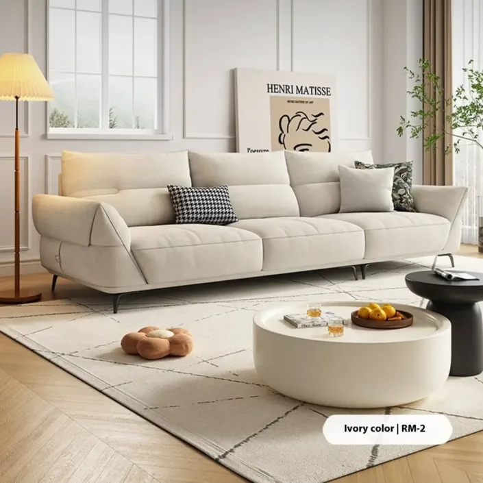 Globe Furnishings - Cream-Style Tech Fabric Sofa