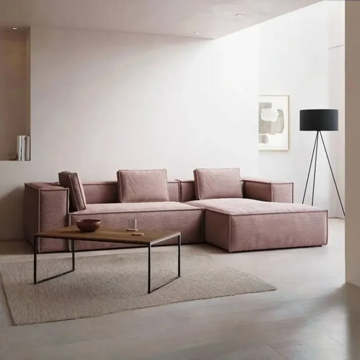 Globe Furnishings - Retro Tofu-Block Compressed Sofa Globe Furnishings - Retro Tofu-Block Compressed Sofa