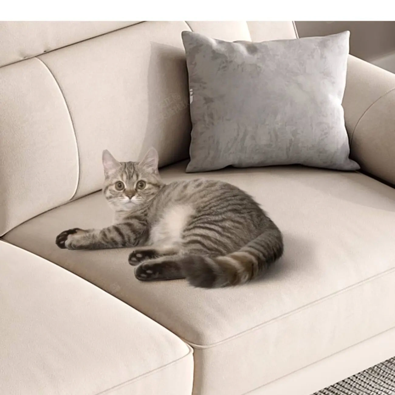 主图-03 Globe Furnishings - Minimalist Tech-Infused Upholstered Sofa