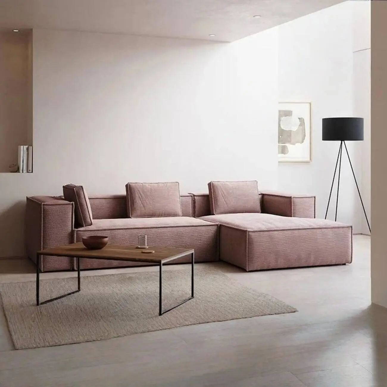 Globe Furnishings - Retro Tofu-Block Compressed Sofa 主图-03