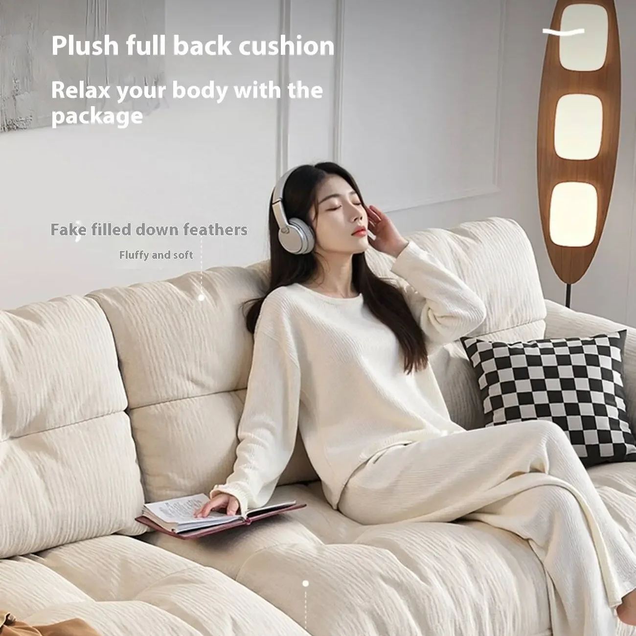 主图-03 Globe Furnishings - New Modern Cream Cloud Sofa
