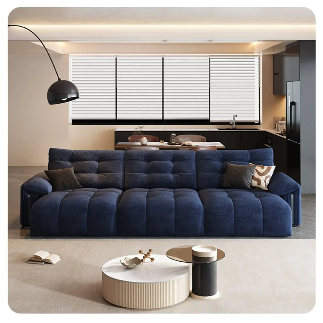 主图-03 Globe Furnishings - Cream folding and telescoping functional sofa