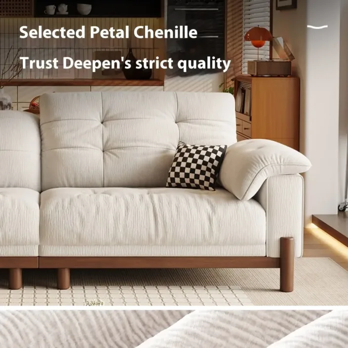 Globe Furnishings - Vintage Solid Wood Chenille Sofa Globe Furnishings - Vintage Solid Wood Chenille Sofa