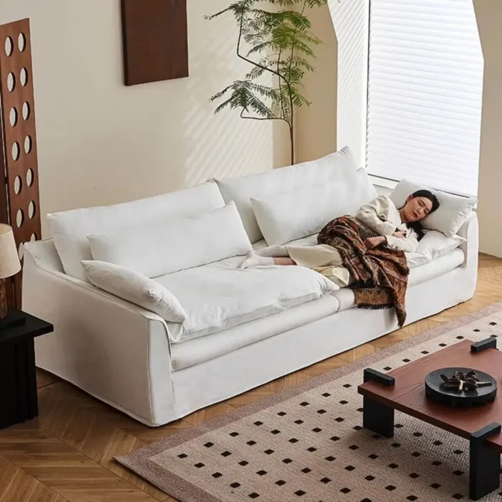 Globe Furnishings - Linen Fabric Fully Removable and Washable French Sofa Globe Furnishings - Linen Fabric Fully Removable and Washable French Sofa