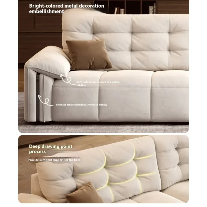 Globe Furnishings - Modular Italian Minimalist Elephant Ear Cat Scratch Fabric Sofa Globe Furnishings - Modular Italian Minimalist Elephant Ear Cat Scratch Fabric Sofa