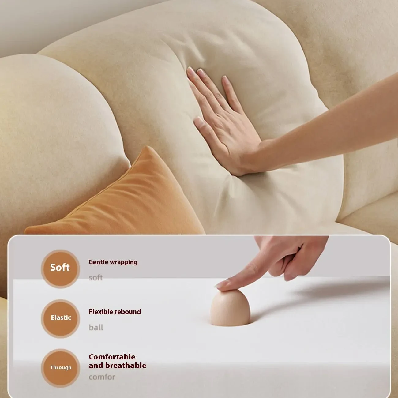主图-03 Globe Furnishings - Retro Compact Straight Cotton Candy Sofa