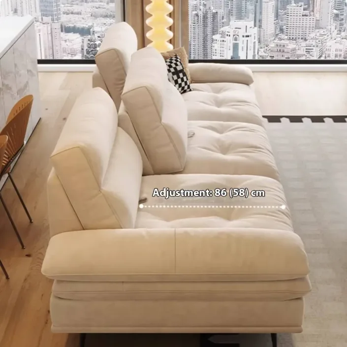 Globe Furnishings - Straight-Line French Cream Style Adjustable Backrest Sofa Globe Furnishings - Straight-Line French Cream Style Adjustable Backrest Sofa