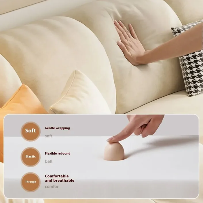Globe Furnishings - Cloud Puff Modern Minimalist Straight Sofa