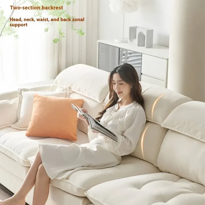 Globe Furnishings - Minimalist Cat-Resistant Fabric Chaise Sofa Globe Furnishings - Minimalist Cat-Resistant Fabric Chaise Sofa