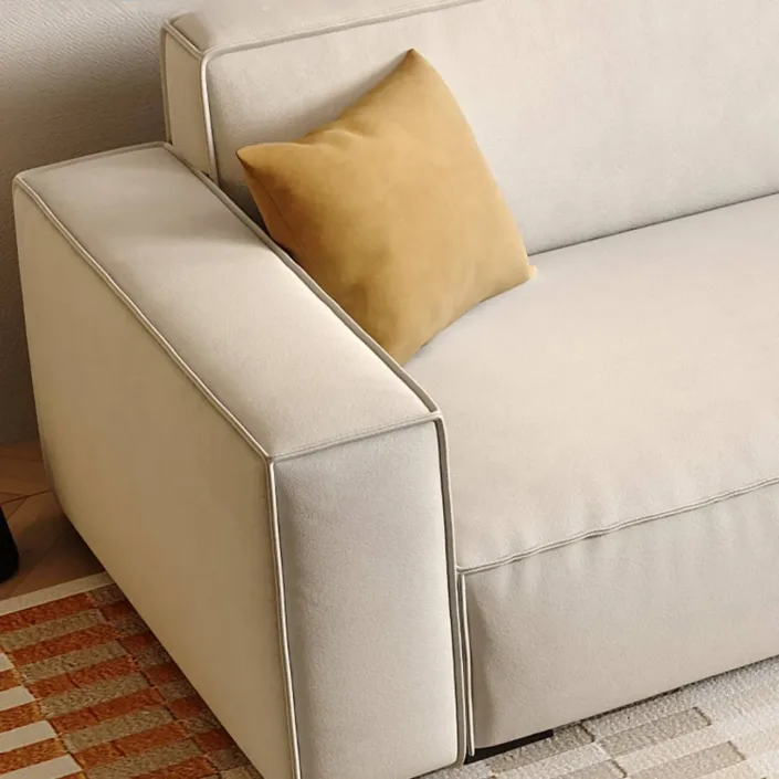 Globe Furnishings - Minimalist Tofu Block Straight Sofa Globe Furnishings - Minimalist Tofu Block Straight Sofa