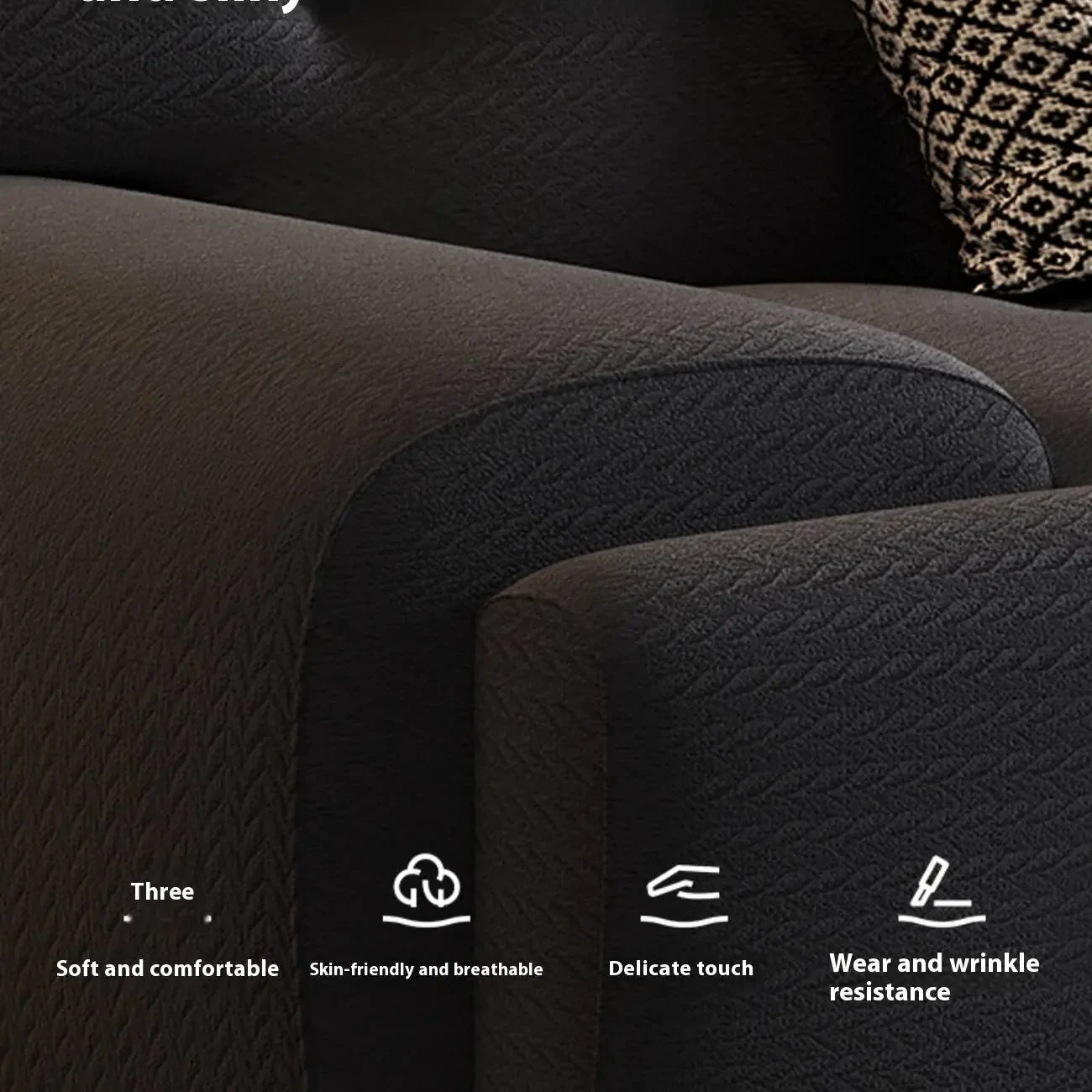 主图-03 Globe Furnishings - Rochebois Straight-Line Trendy Fabric Sofa