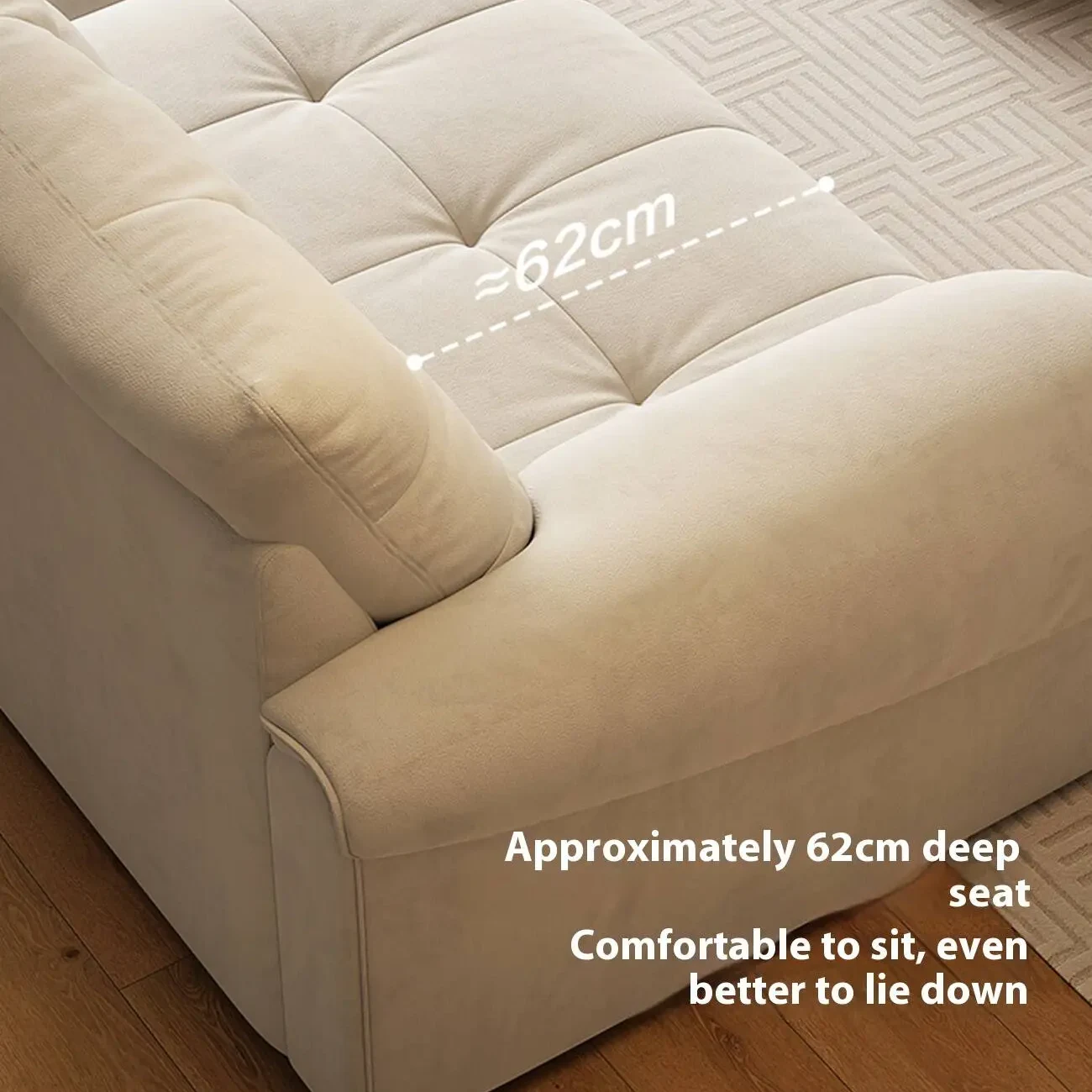 主图-03 Globe Furnishings - French Cream Style New Vintage Fabric Sofa