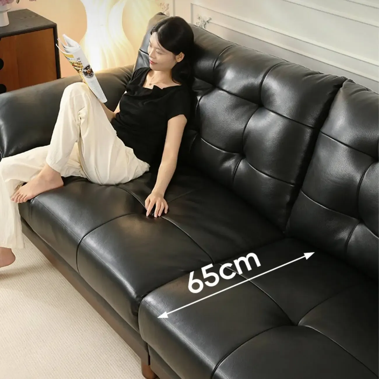 主图-03 Globe Furnishings - Medieval solid wood modular leather sofa