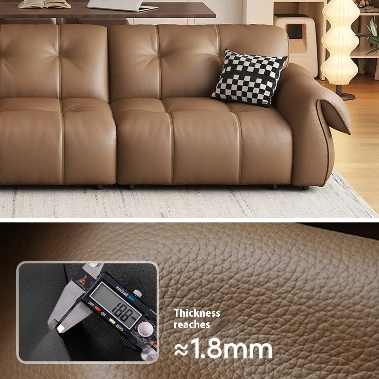主图-03 Globe Furnishings - Italian Minimalist Multifunctional Electric Leather Sofa