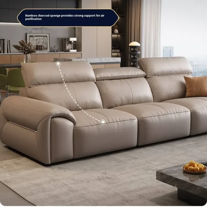 Globe Furnishings - Italian Luxury Top-Grain Leather Sofa Globe Furnishings - Italian Luxury Top-Grain Leather Sofa