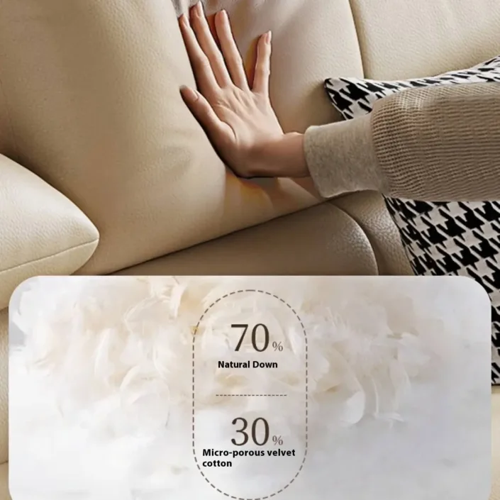 Globe Furnishings - Italian-Style Light Luxury Cream Leather Sofa Globe Furnishings - Italian-Style Light Luxury Cream Leather Sofa