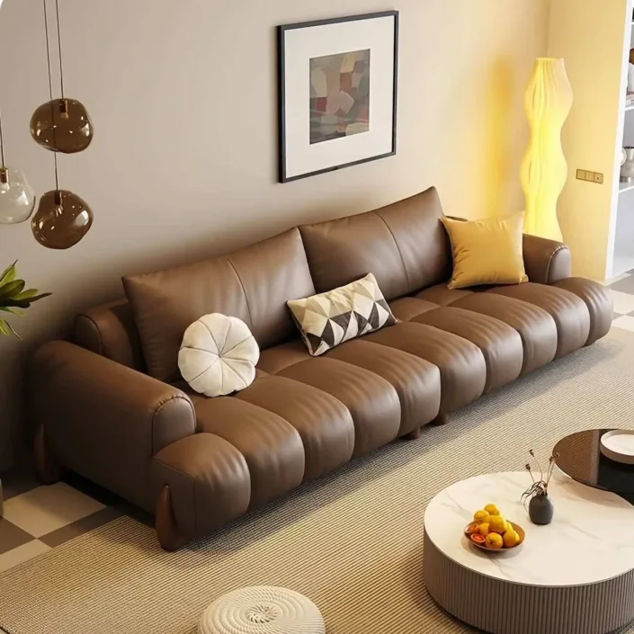 Globe Furnishings - Italian Cream Style Straight Piano Key Sofa Globe Furnishings - Italian Cream Style Straight Piano Key Sofa
