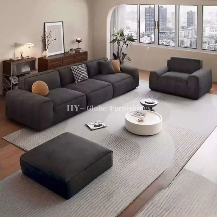 Globe Furnishings - Big Black Bull Compressed Sofa Globe Furnishings - Big Black Bull Compressed Sofa