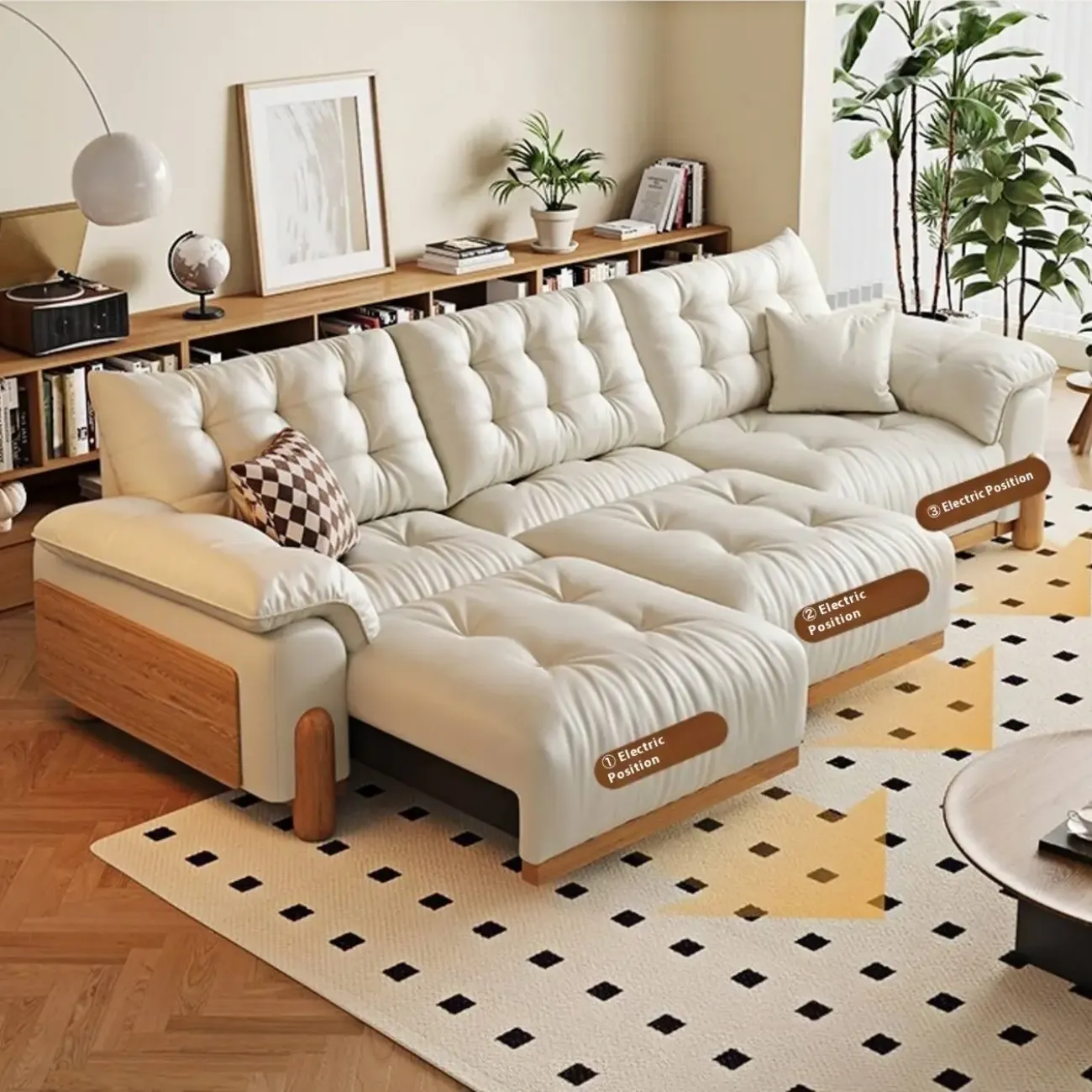 主图-03 Globe Furnishings - Italian multi-functional extendable leather sofa