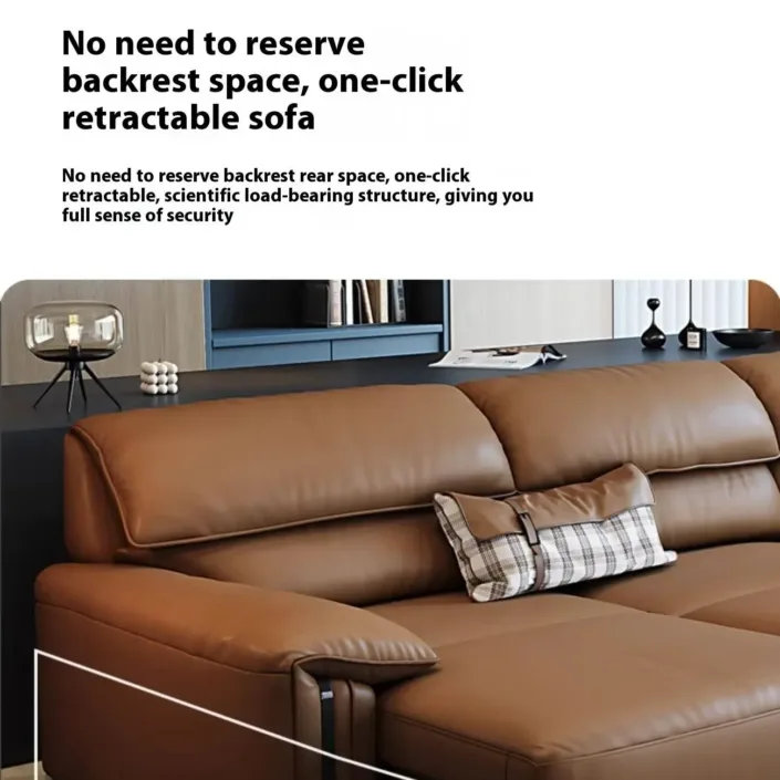 Globe Furnishings - Italian Minimalist Electric Reclining Top-Grain Leather Sofa Globe Furnishings - Italian Minimalist Electric Reclining Top-Grain Leather Sofa